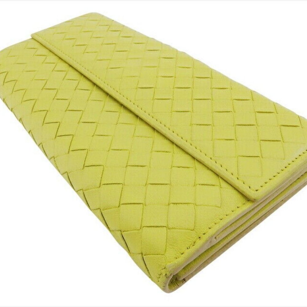 BOTTEGA VENETA Long Wallet Intrecciato Leather Authentic - Picture 3 of 11
